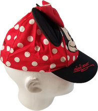 Load image into Gallery viewer, Walt Disney World Parks MINNIE MOUSE Ears Red Polka Dot Toddler Baseball Cap Hat
