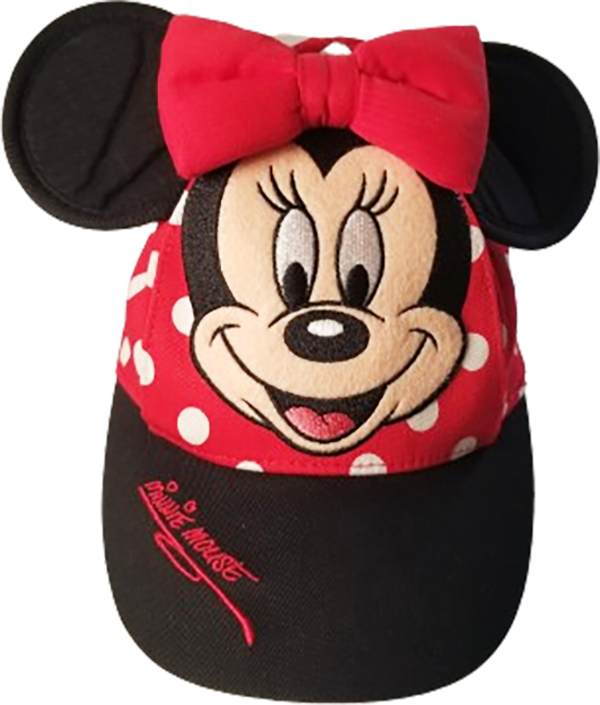 Walt Disney World Parks MINNIE MOUSE Ears Red Polka Dot Toddler Baseball Cap Hat