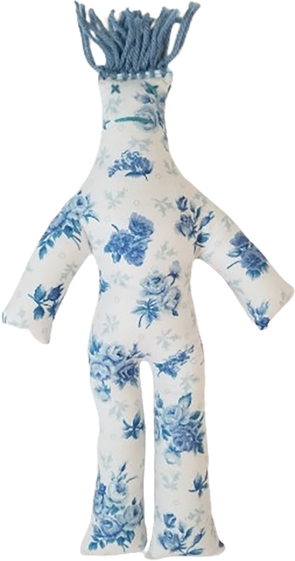 Dammit! Male Mr Roses Blue Frustration Stress Doll Beat Them Silly! W/ Poem