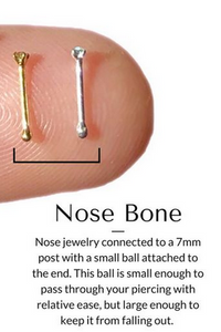 Nose Bones Studs Body Jewelry - Iridescent #1