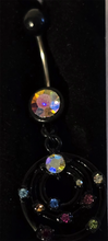 Load image into Gallery viewer, Stunning Black Party Lights Dangle Bellyring Jewelry Beautiful Gem Sets
