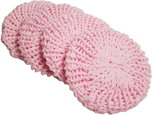 Double Knitted Facial Scrubbies Scrubbers 5 Pack Pink Cotton