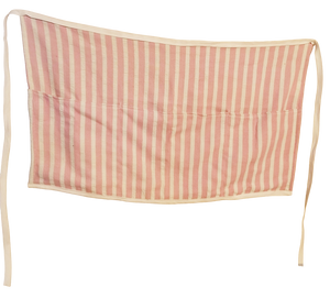 3 Pocket Half Apron Pink & White Stripes