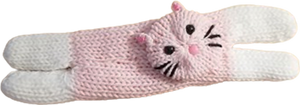 Pink and White Flat Cat Kitten Doll