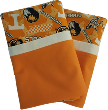 Load image into Gallery viewer, Set of 2 TN Old Smoky UT Power T Vols Sports French Seams Pillowcases Football Fans!
