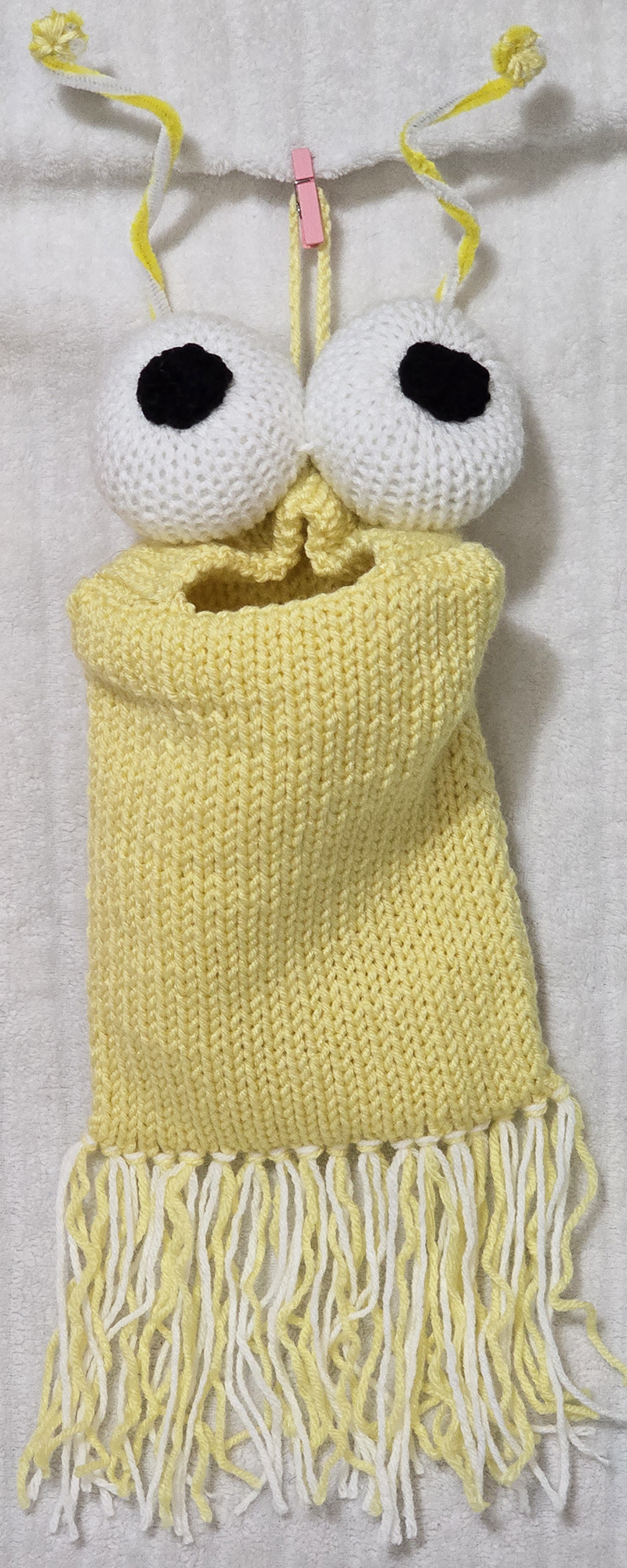 Yip-Yip Doll Yellow/White Cuddle PJ and Snack Trinket Overnight Toy or Decor