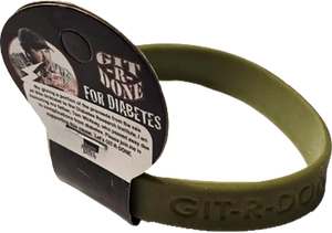 Larry the Cable Guy Git-R-Done For Diabetes Green Rubber Wrist Bracelet