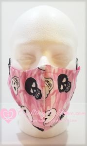 Pink Camo Skulls with Heart Eyes