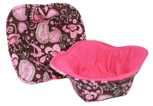 Load image into Gallery viewer, DIY Bowl Cozies Sewing Kit (Makes 2) Pink/Brown Hot and Cold Deflection
