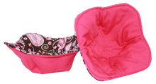Load image into Gallery viewer, DIY Bowl Cozies Sewing Kit (Makes 2) Pink/Brown Hot and Cold Deflection
