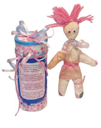 Handcrafted Dammit Dolls w/ Decorative Can Holder Container and Poem –  Crafting By Love