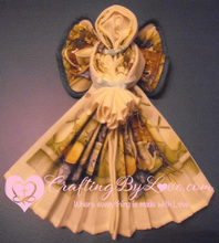 Load image into Gallery viewer, Tea Time Kitchen Dishtowel Angel w/ Poem Custom Made Handcrafted
