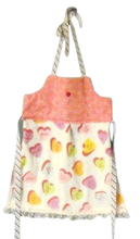 Load image into Gallery viewer, Pink Sweetheart Candy Hearts Child&#39;s Dishtowel Apron Help is in the Kitchen!
