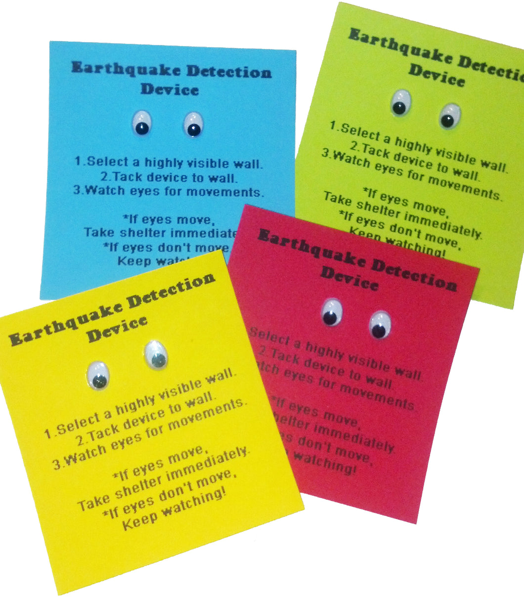 Earthquake Detection Device, Fun Colors, Great Gag Gift Prank Joke