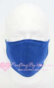 Blue Professionally Handcrafted Fitted Face Masks
