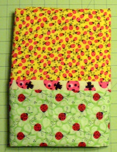 Set of 2 Ladybugs Pillowcases with French Seams