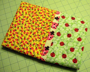 Set of 2 Ladybugs Pillowcases with French Seams