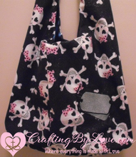 Load image into Gallery viewer, Skull &amp; Crossbones Girly Boutique Shimmering Purse
