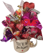 Load image into Gallery viewer, Valentine&#39;s Day You&#39;re My Person Heart Candy Filled Gift Cup Mug
