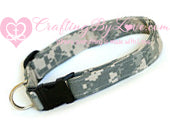 Handcrafted Customizable Dog Collar ACU ARMY Camo