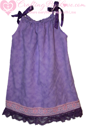 Purple Laced Pillowcase Dress